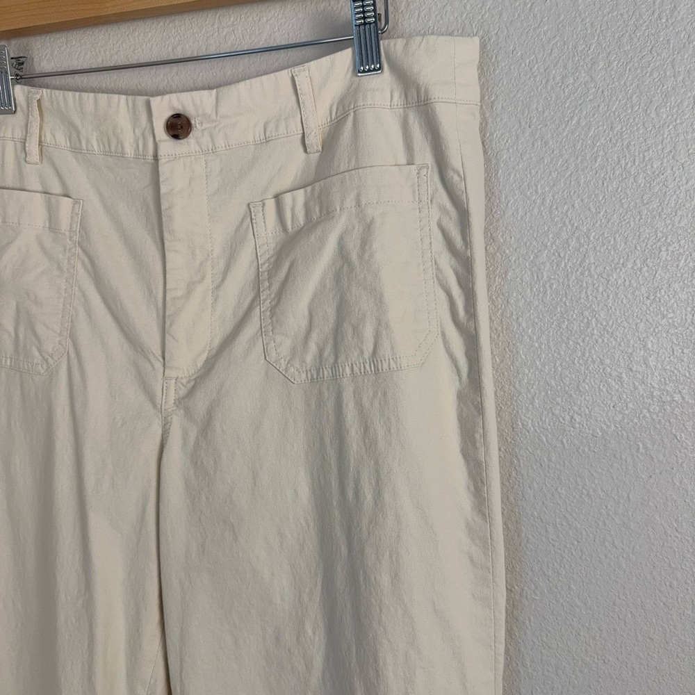 J.Crew Factory Women's Lizzie high-rise patch-pocket wide-leg pant Natural 31 - Picture 5 of 13